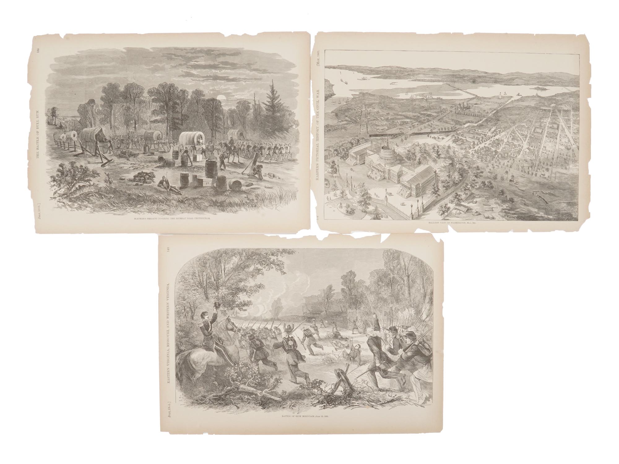 SEVEN AMERICAN CIVIL WAR MILITARY ENGRAVINGS PIC-2